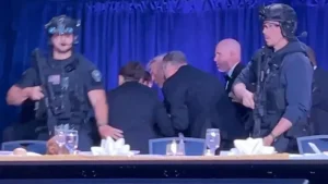 VÍDEO: Donald Trump é retirado às pressas de jantar após disparos