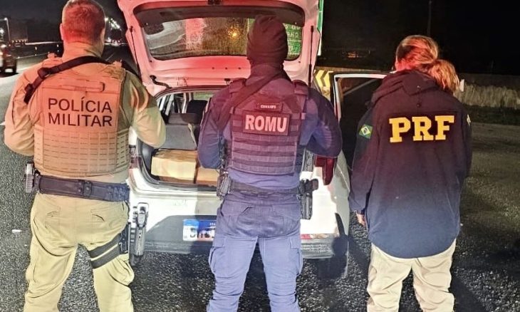 PRF prende dois homens com 140 kg de cocaína na BR-101