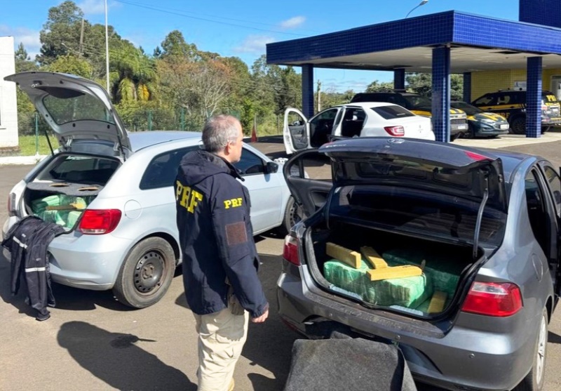 PRF intercepta comboio com 360 quilos de maconha em Santa Catarina