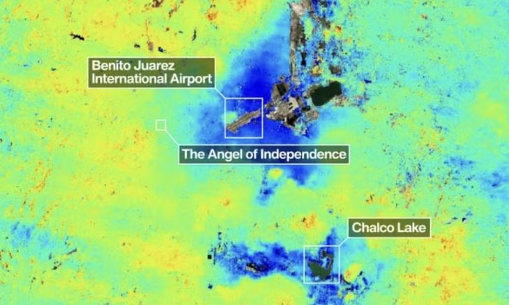 Satélite da Nasa registra afundamento de 2 cm por mês no México