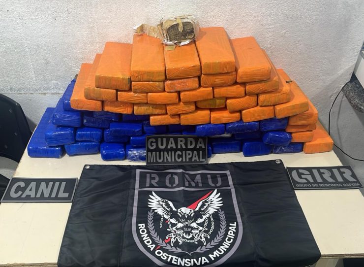 Fuga termina com maior apreensão de maconha da Guarda Municipal