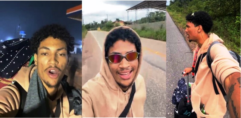 Rapper paraense que vinha a pé para SC adia sonho e encontra trabalho no RJ