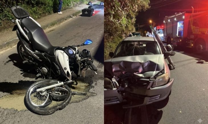 Colisão frontal deixa um morto e outro jovem em estado grave