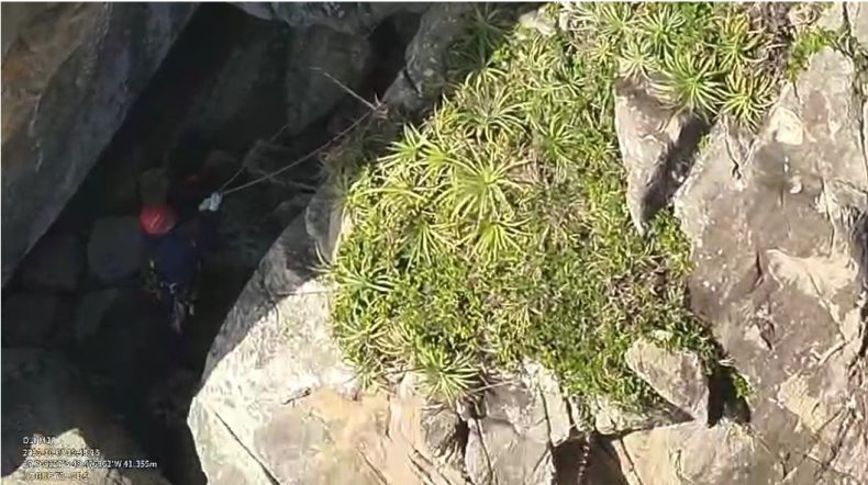 VÍDEO: Bombeiros resgatam corpo em área isolada de Florianópolis