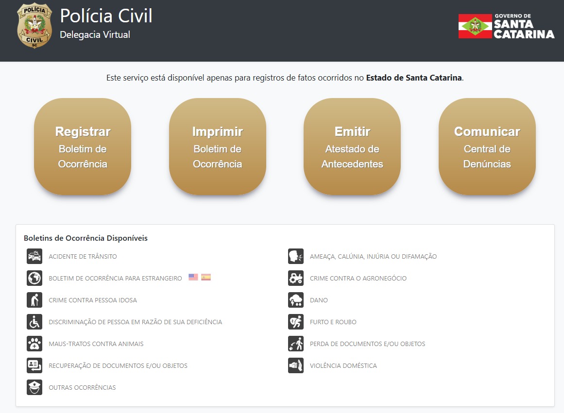 Polícia Civil reforça Delegacia Virtual para agilizar atendimento em SC