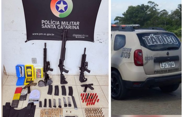 Mulher guardava armamento pesado e drogas em troca do aluguel da casa