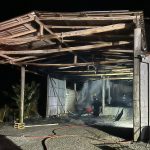Incêndio atinge galpão agrícola em Anitápolis