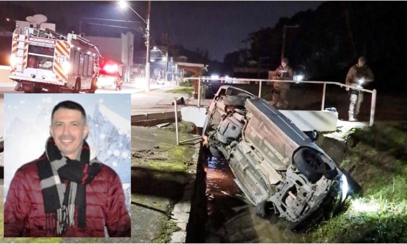 Morre no hospital motorista que caiu com carro em ribeirão em SC