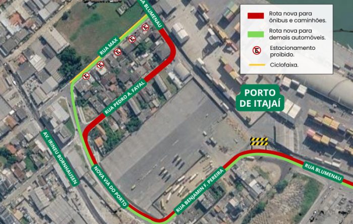 Trânsito nas imediações do Porto de Itajaí passam por mudanças