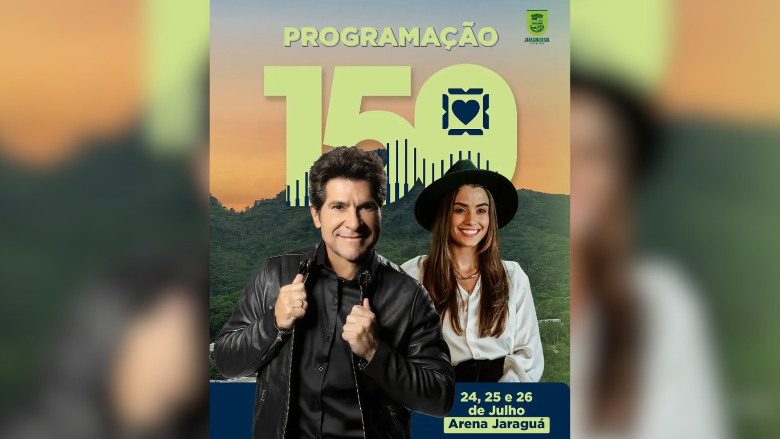 Cantor Daniel fará show grátis no aniversário de Jaraguá do Sul