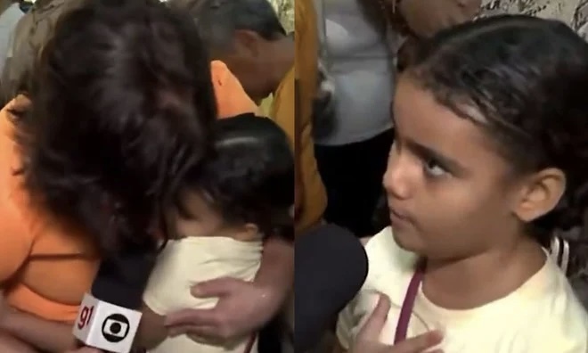 VÍDEO: menina emociona repórter ao relatar morte da mãe ao vivo