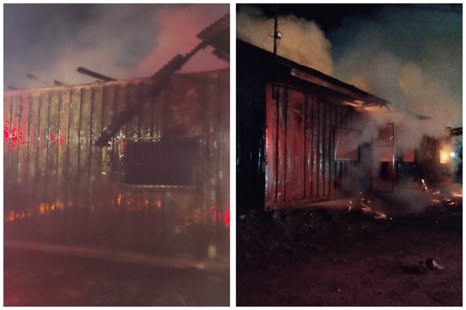 Incêndio atinge escritório de empresa após retorno da energia elétrica
