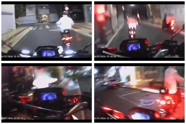Vídeo: fuga com bike elétrica termina com adolescente detido