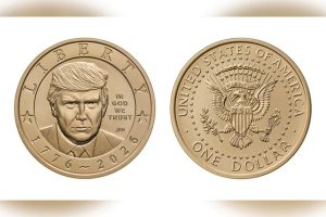 Trump terá rosto estampado em moeda de US$ 1 lançada nos 250 anos dos EUA