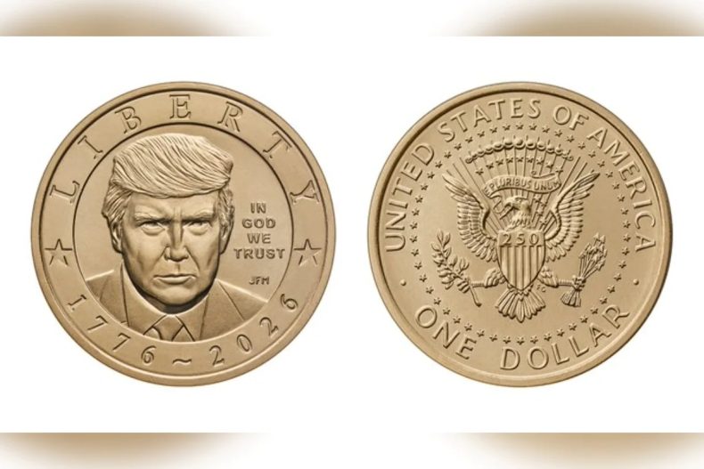 Trump terá rosto estampado em moeda de US$ 1 lançada nos 250 anos dos EUA