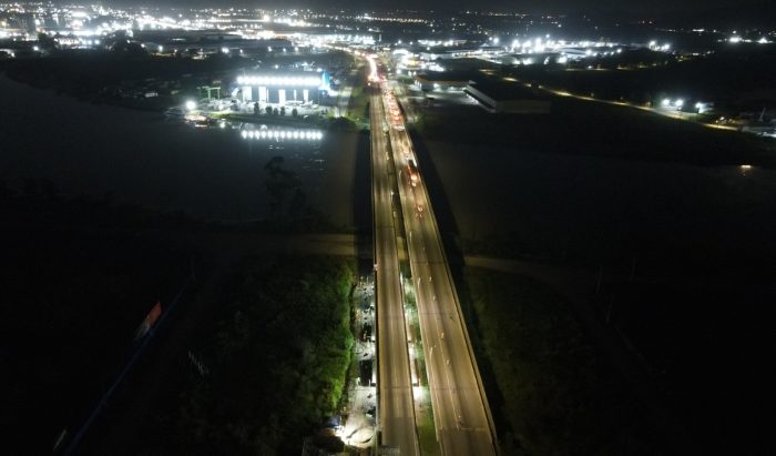 BR-101 terá mudanças no trânsito entre Itajaí e Navegantes até quinta-feira