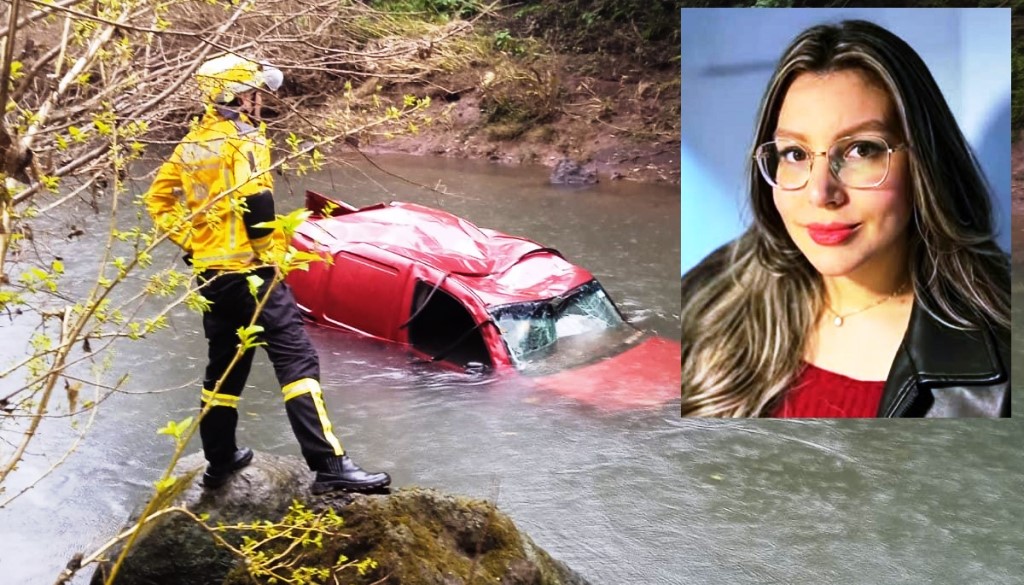 Mulher de 24 anos morre após carro cair de ponte no Oeste catarinense