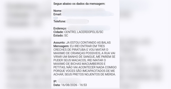 Ameaça contra três creches mobiliza polícia em Santa Catarina