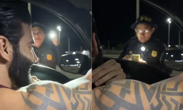 VÍDEO: Gusttavo Lima é parado em blitz e reação da PRF viraliza