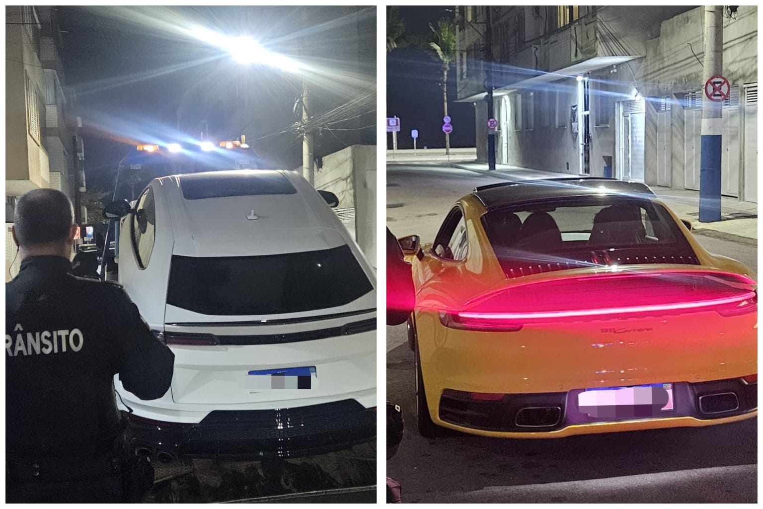 Lamborghini é apreendida e Porsche é autuado após fiscalização flagrar escapamento aberto
