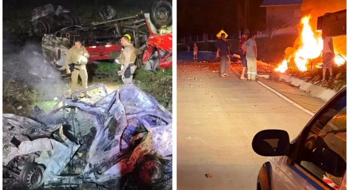 Quatro pessoas morrem, entre elas duas crianças, em grave acidente no Oeste de SC
