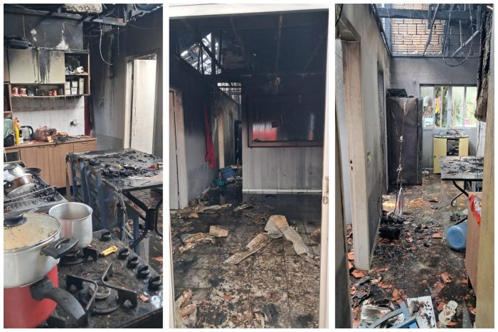Incêndio de grandes proporções assusta moradores e destrói residência
