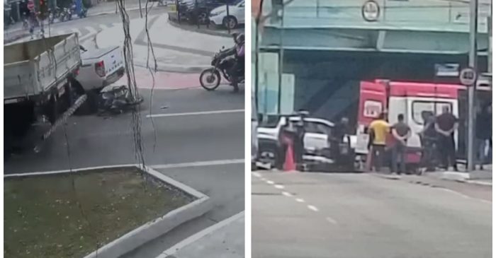 Tragédia: passageiro de moto de aplicativo morre sob as rodas de caminhão