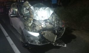 Colisão frontal na SC-350 deixa um morto e quatro feridos