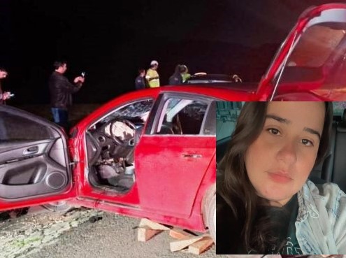 Mulher morre e três pessoas ficam feridas em grave acidente na BR-116, em SC