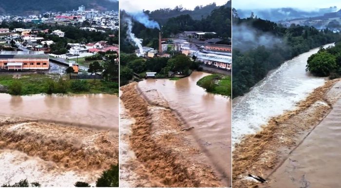 Vídeo: imagens aéreas mostram a força da enxurrada em Ituporanga