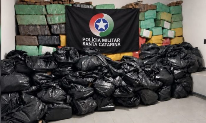 Quatro toneladas de maconha são apreendidas em cidade catarinense