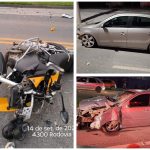 Motociclista morre após ultrapassagem proibida terminar em colisão com carros