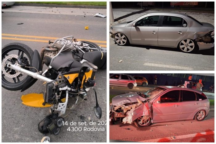 Motociclista morre após ultrapassagem proibida terminar em colisão com carros