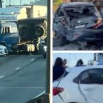 Dois engavetamentos travam BR-101 e provocam fila de 6 km