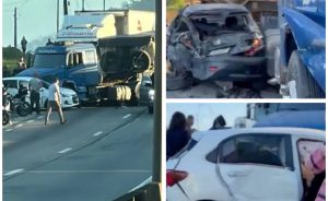Dois engavetamentos travam BR-101 e provocam fila de 6 km