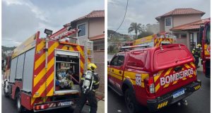 Incêndio em residência mobiliza bombeiros e deixa dois idosos expostos à fumaça
