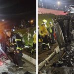Land Rover de mais de R$ 700 mil capota e fica destruído após batida