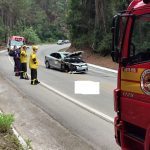 Colisão entre carro e moto deixa um morto na BR-282, em Águas Mornas
