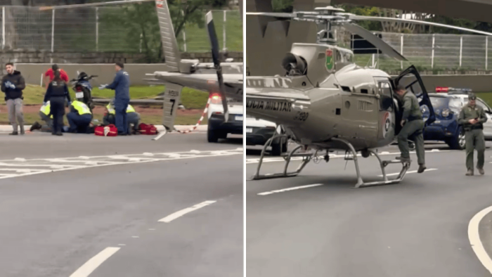 Motociclista perde a perna em grave acidente em Florianópolis