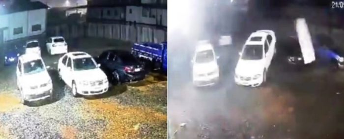 Vídeo: força do vento levanta carro no interior do Paraná