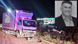 Empresário morre em acidente entre carro e carreta na BR-282 em SC