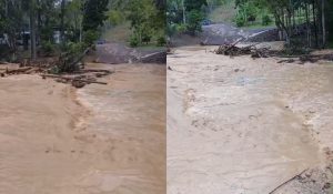 VÍDEO: Chuva forte leva ponte e causa alagamentos em SC