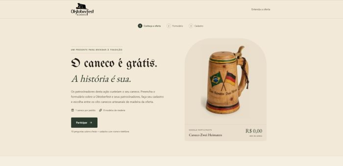 Golpe: Oktoberfest Blumenau alerta para site falso de produtos grátis