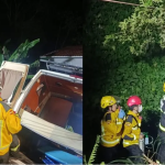 Trailer cai em ribanceira e deixa casal ferido em Florianópolis