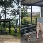 Cansados de esperar, moradores reformam ponto de ônibus em Florianópolis