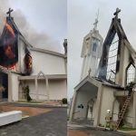 Igreja pega fogo após missa em cidade catarinense