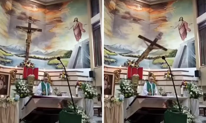 VÍDEO: padre morre ao ser atingido por cruz durante missa