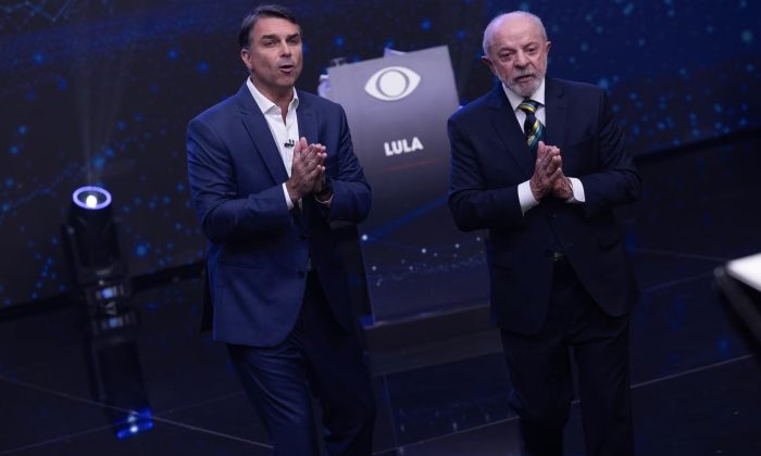 Lula e Flávio Bolsonaro trocam acusações em debate na Band