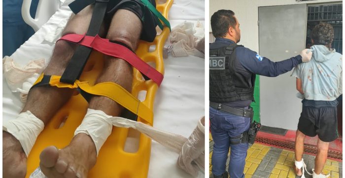 Homem tenta roubar mulher e agride guarda durante abordagem policial