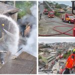 Incêndio em duas residências mobiliza grande equipe dos bombeiros